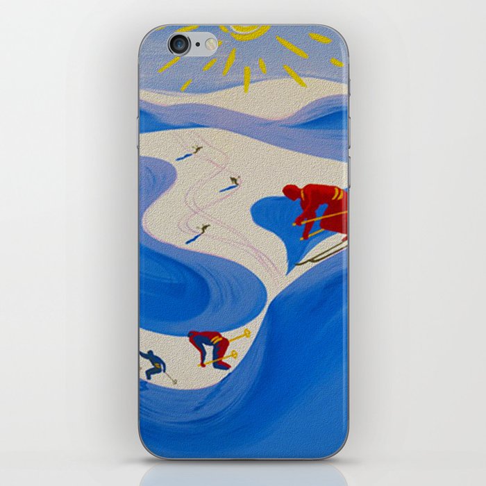 Vintage Winter Sports in France Travel iPhone Skin