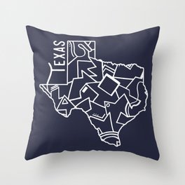 Texas Strong (Dark Blue) Throw Pillow