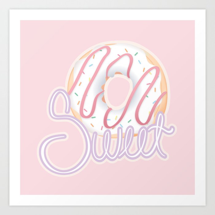 Sweet Pastel Doughnut Art Print