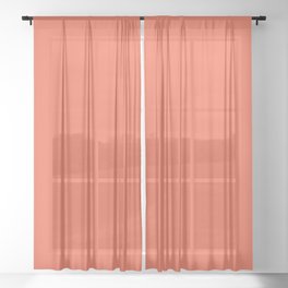 Firecracker Orange Sheer Curtain