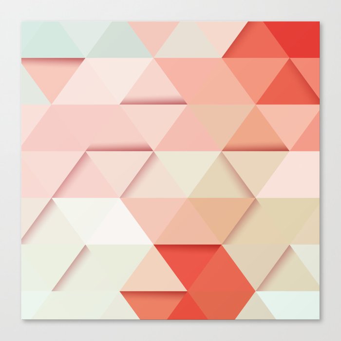 Pink Triangles Canvas Print