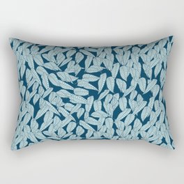 Abstract Leaves on Dark Background Rectangular Pillow