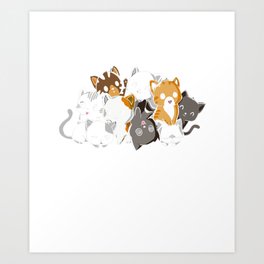 Cats Make Me Happy Humans Make My Head Hurt Art Print | Felinae, Miaow, Cute, Graphicdesign, Britishcolourpoint, Norwegianforestcat, Housecat, Ragdoll, Kitten, Paws 
