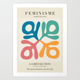 L'ART DU FÉMINISME V — Feminist Art — Matisse Exhibition Poster Art Print