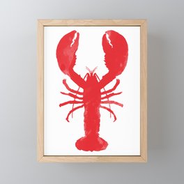Watercolor Lobster Framed Mini Art Print