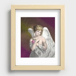 Sweet Vintage Cupid Recessed Framed Print
