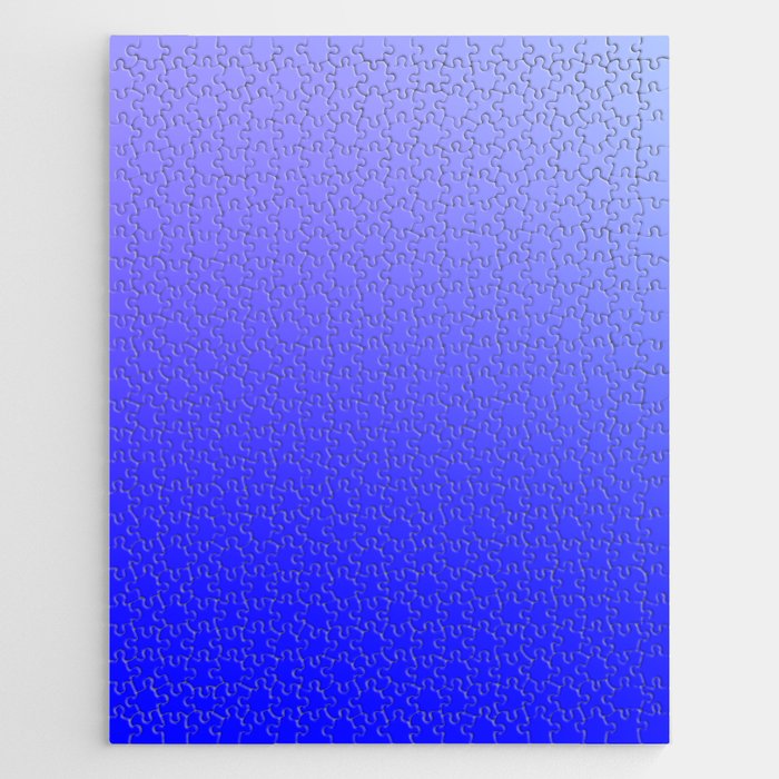 60 Blue Gradient 220506 Aura Ombre Valourine Digital Minimalist Art Jigsaw Puzzle