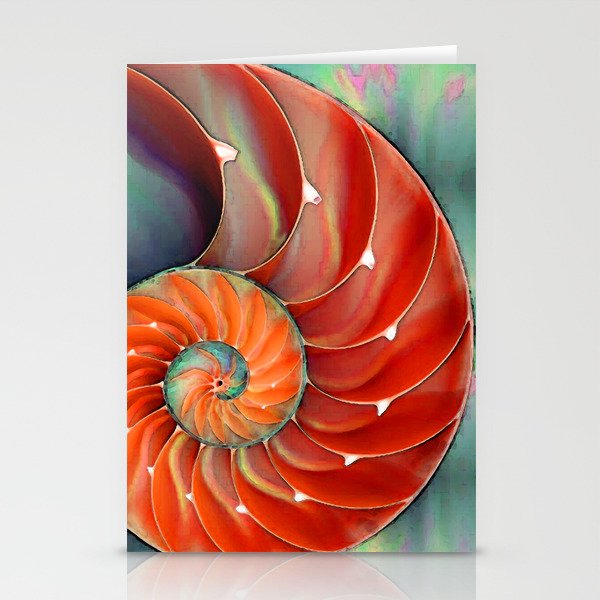 Nautilus Shell - Nature's Perfection by Sharon Cummings Stationery Cards