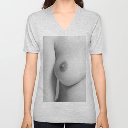 Naked Breast V Neck T Shirt