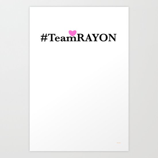 #TeamRAYON Pink - Heart Art Print