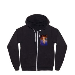 'Reveries' - Girl on a Swing on top of the World by Maxfield Parrish   Zip Hoodie