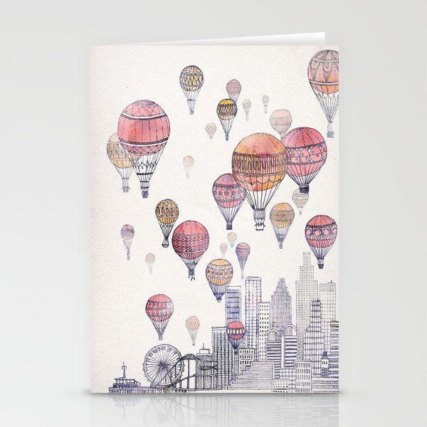 Voyages Over Santa Monica Stationery Cards