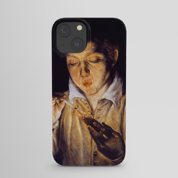 El Greco (Domenikos Theotokopoulos) Boy on Ember to Light a Candle" iPhone Case by | Society6