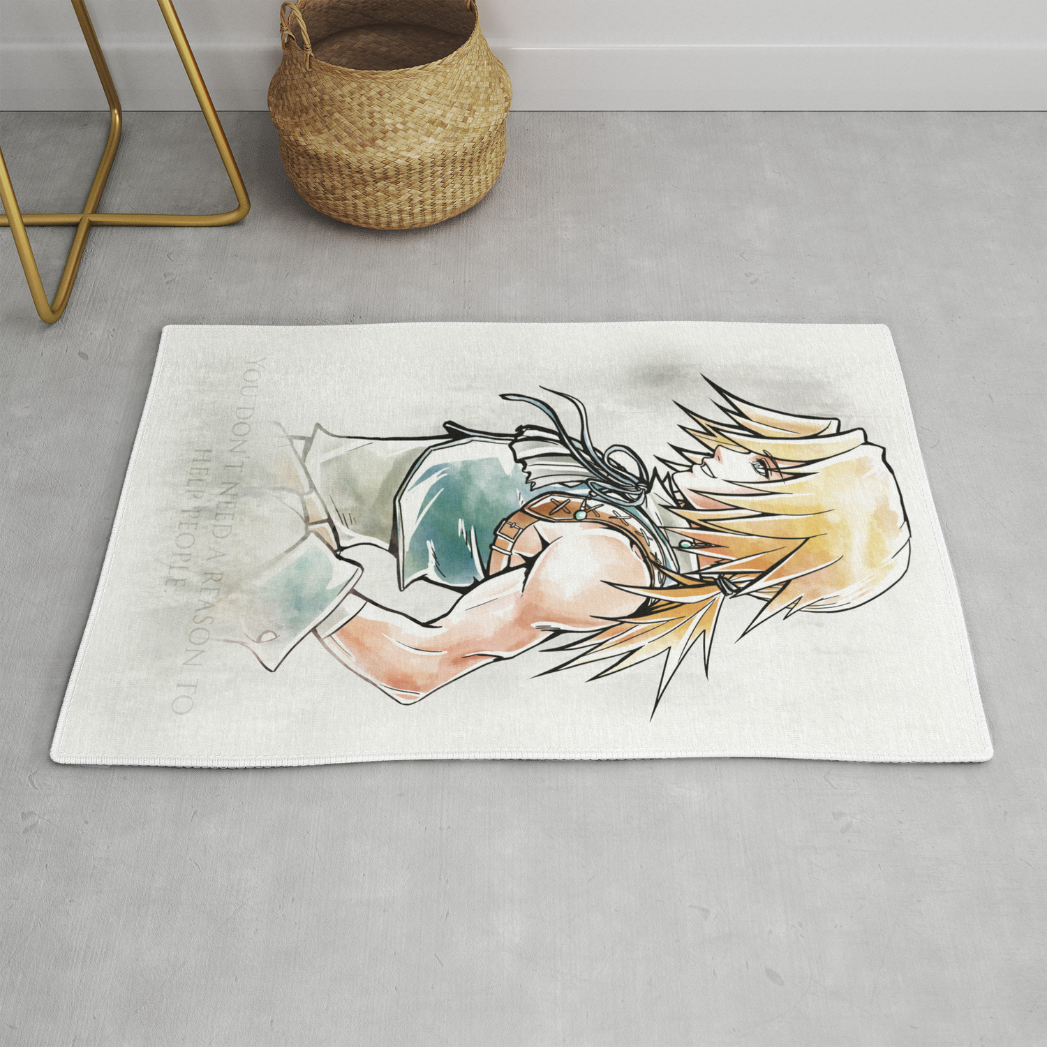 Zidane Tribal Artwork Final Fantasy Ix Rug By Mcashe Art