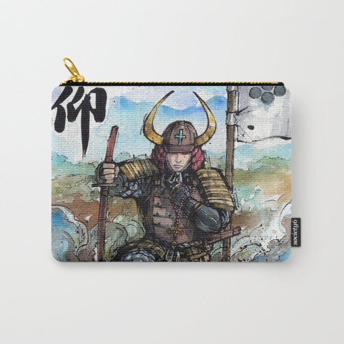 Takayama Ukon samurai Sumi with calligraphy Carry-All Pouch
