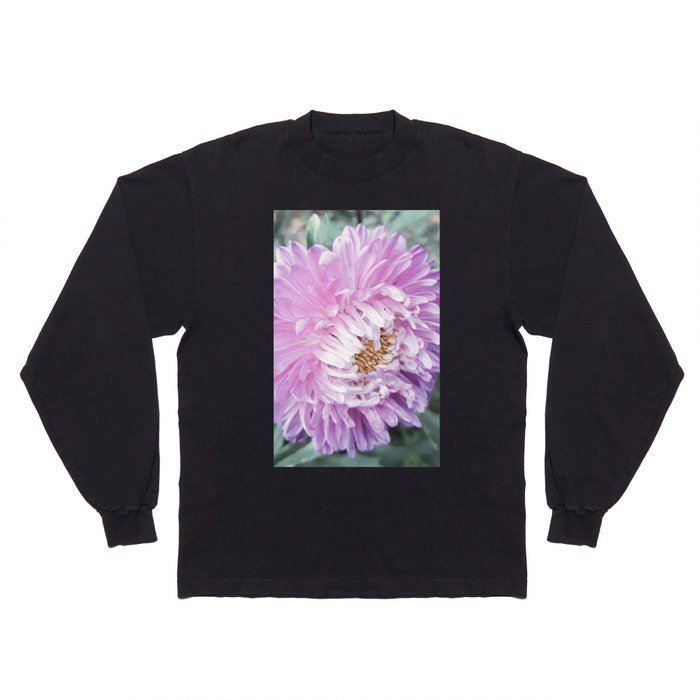 Retro pastel purple garden Chrysanthemum Long Sleeve T Shirt