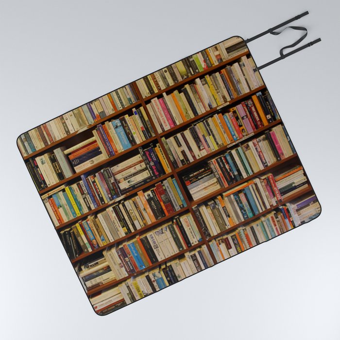 Bookshelf Books Library Bookworm Reading Picnic Blanket