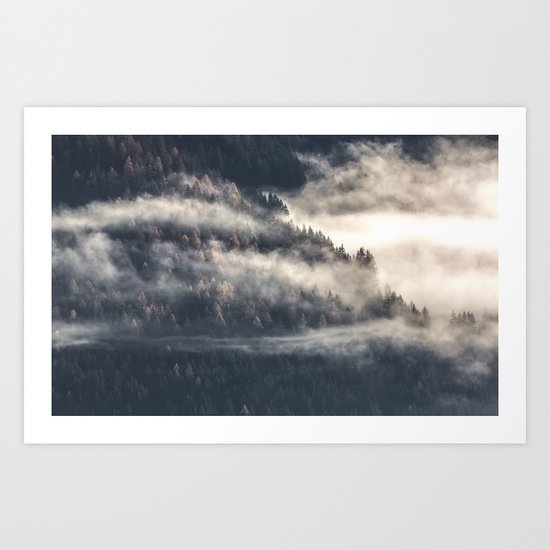 Foggy Landscape Art Print