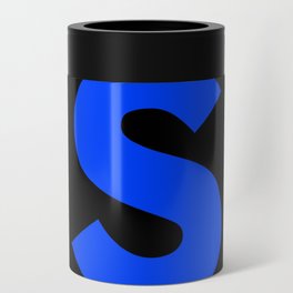 letter S (Blue & Black) Can Cooler