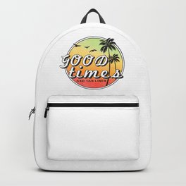 Good Times And Tan Lines Retro Summer Backpack
