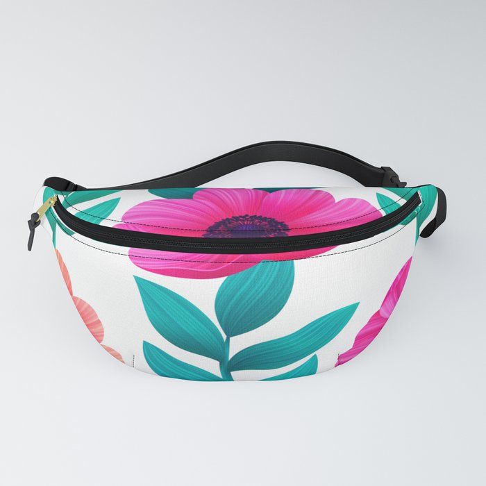 flowers and leaves pattern Fanny Pack