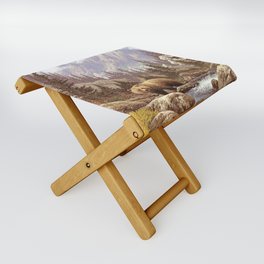 Grizzly Bear in the Rocky Mountains Folding Stool