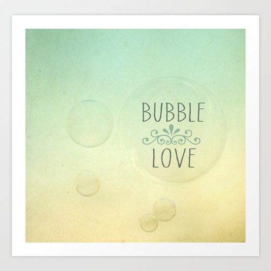 Bubble Love {Vintage} Art Print