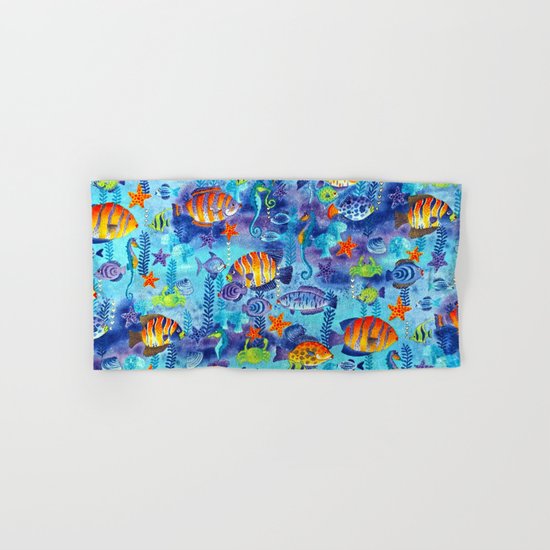 Underwater cartoon cute pattern Hand & Bath Towel