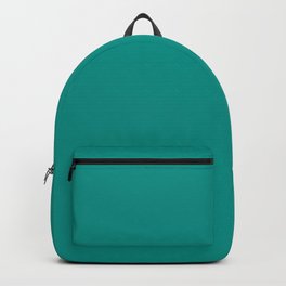 Teal - Green Blue Solid Color Pairs Sherwin Williams Nifty Turquoise SW 6941 Backpack