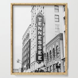 Tennessee Sign No. 2 in B&W Serving Tray
