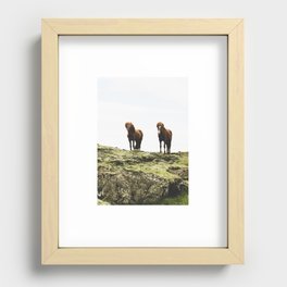 Icelandic Ponies Recessed Framed Print