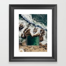 A pool on the beach Framed Art Print