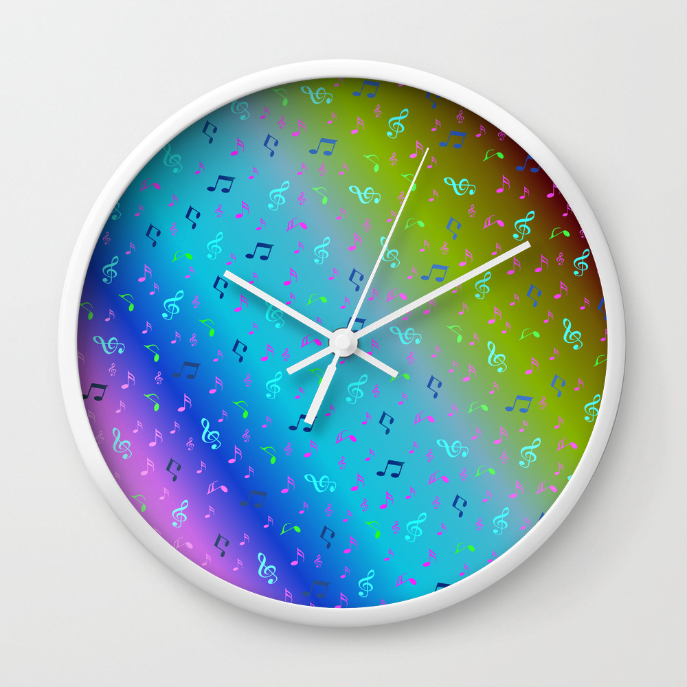 Colorful Blue Music Notes Abstract Art Artistic Background