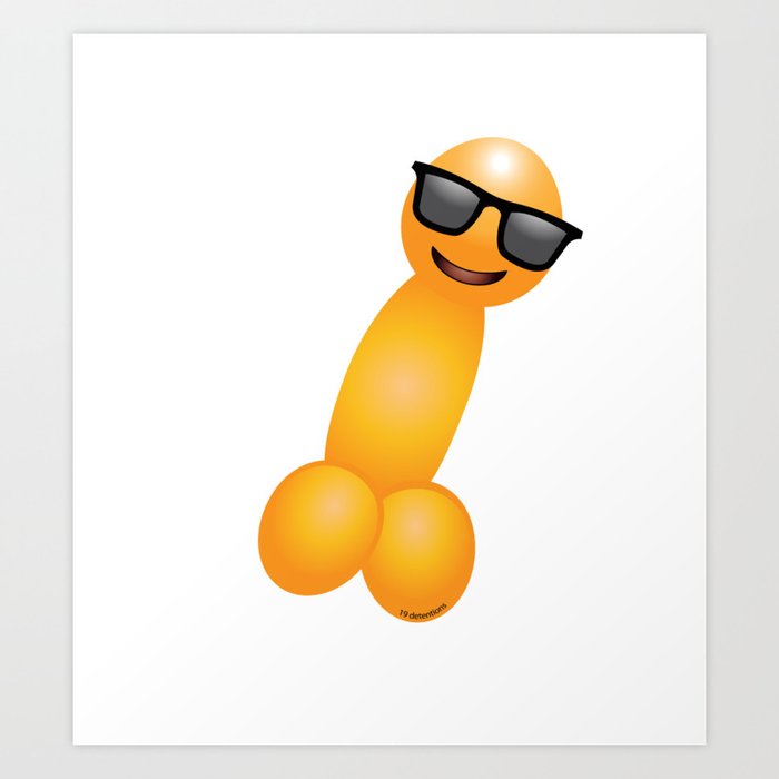 cool emojis emoji dick cool art print by detentions. 
