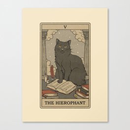 The Hierophant - Cats Tarot Canvas Print