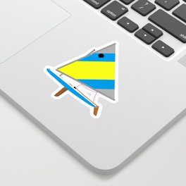 grey/blue/yellow sunfish Sticker