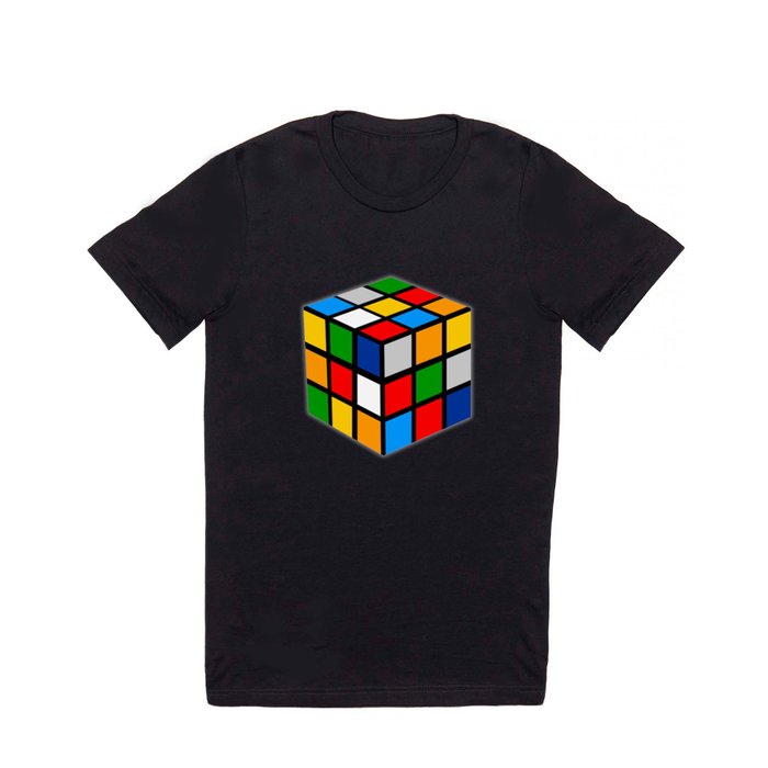 Multicolored Rubik Cube T Shirt