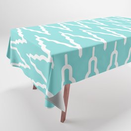 Chevron Pattern 536 Aqua Tablecloth