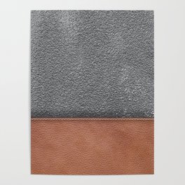  Premium concrete & leather design Poster