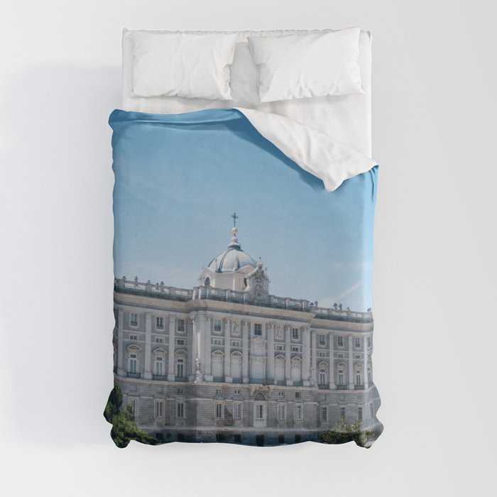 Spain Photography - Royal Palace Of Madrid Under The Blue Sky  Duvet Cover