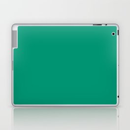Emerald green pure pastel solid color modern abstract pattern Laptop Skin