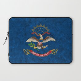 Flag of North Dakota US State Flags Colors Banner Standard American Laptop Sleeve