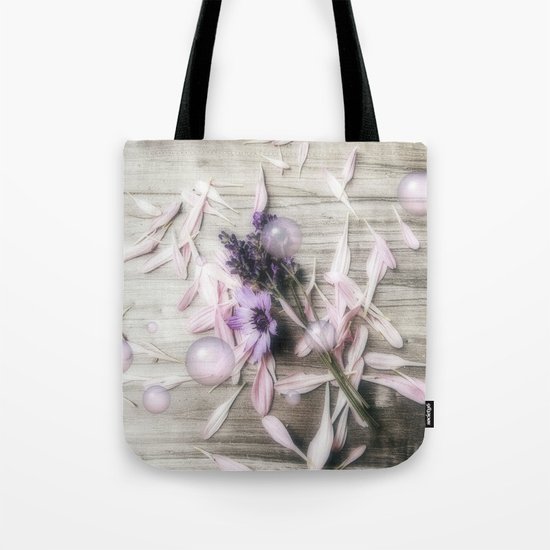 Bubbles, flowers, petals, and planks Tote Bag