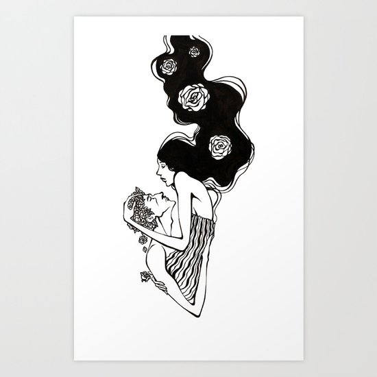 after that long kiss I near lost my breath Art Print