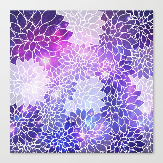 Space Dahlias Canvas Print