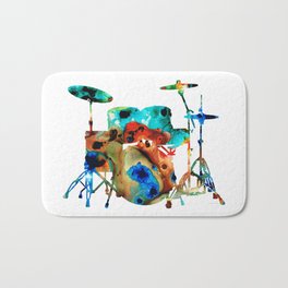 The Drums - Music Art By Sharon Cummings Bath Mat