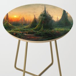 Walking into the forest of Elves Side Table