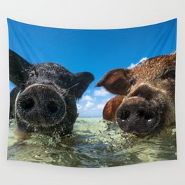 Bahamas Pigs Wall Tapestry