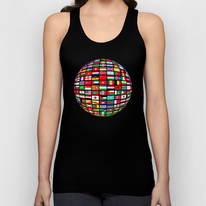 Beautiful PEACE, all world flags "against racism" Tank Top