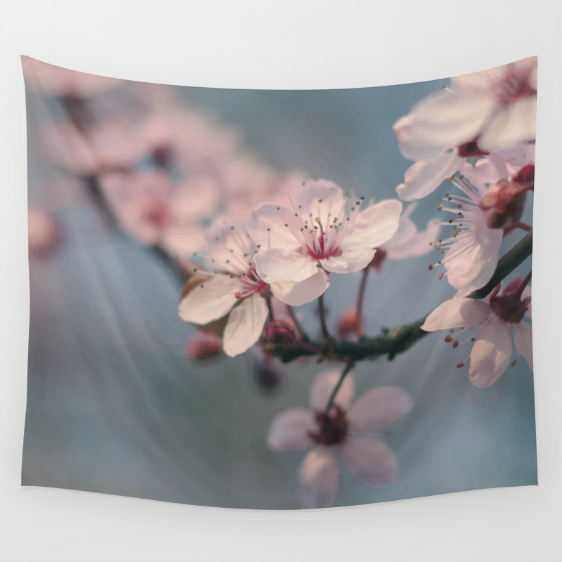 cherry blossom wall tapestry